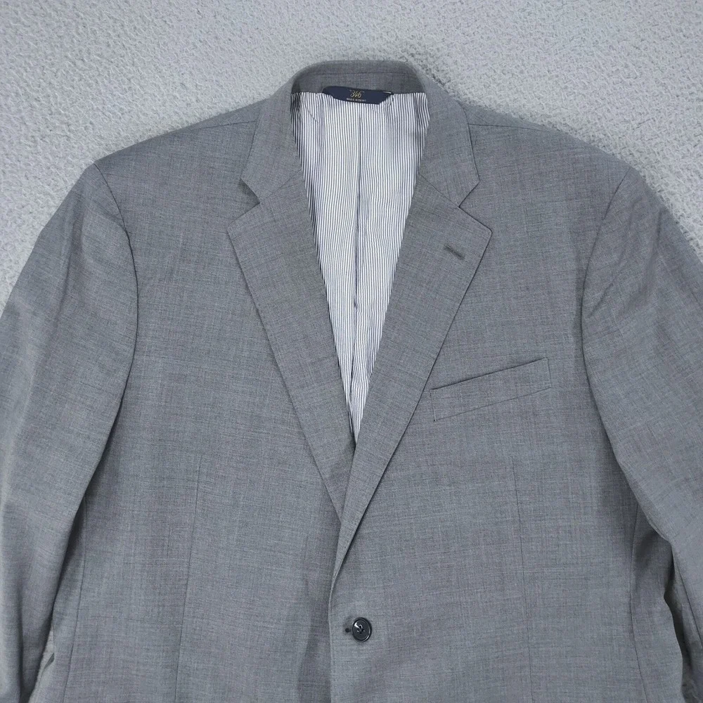 Brooks Brothers 346 Jacket Men 46R Gray Striped Lined Wool Fitzgerald Fit Blazer